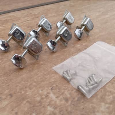 Set of Vintage Late 1960's Fender "F" LEFT-HANDED Guitar Tuners! Original Stratocaster, Telecaster Parts! image 2