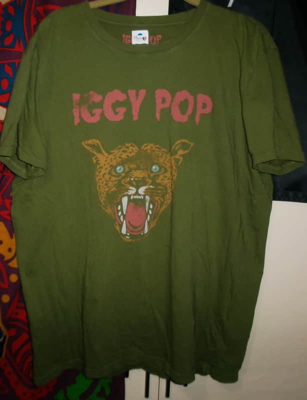iggy pop tiger face official 2xl tee - home punk rock stooges passenger bowie soldier image 1