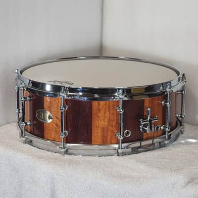 JT Custom Drums 14x5" Solid Padauk Stave Snare 2022 Natural image 17