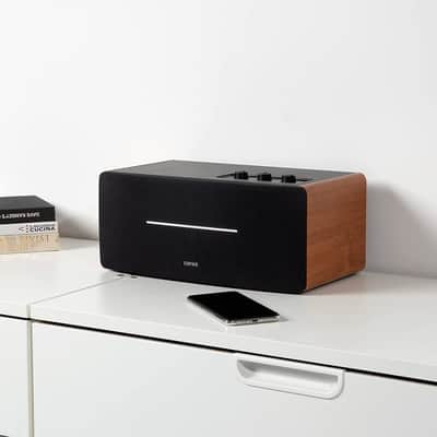 Edifier D12 Tabletop Desktop Stereo Bluetooth Speaker- Wooden Enclosure image 5