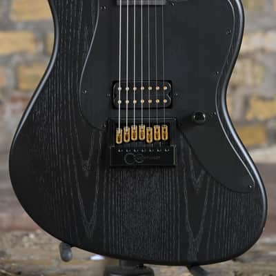 ESP LTD Alex Wade AW-XJ7 Baritone Evertune - Black Open Grain Satin - Demo image 1