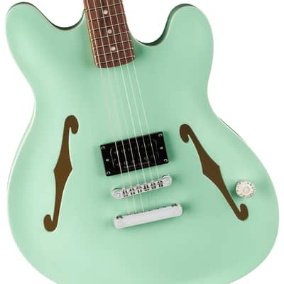 Fender Tom DeLonge Starcaster Semi-Hollow Electric Guitar - Satin Surf Green image 6