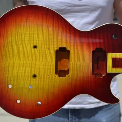 2013 Gibson Les Paul 1959 Reissue Historic Makeover Deluxe Package Blackburst Aged Brazilian image 12