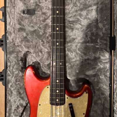 1971 Fender Competition Mustang Bass Competition Red image 8