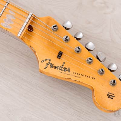 2022 Fender Custom Shop Wildwood 10 Limited Edition 1957 Stratocaster Heavy Relic Dark British Racing Green, Featherweight image 4