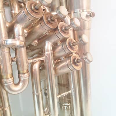 Conn Double Bell Euphonium-Gold Plated-Engraved-Made 1913-Clean-Playable-w/Case! image 8