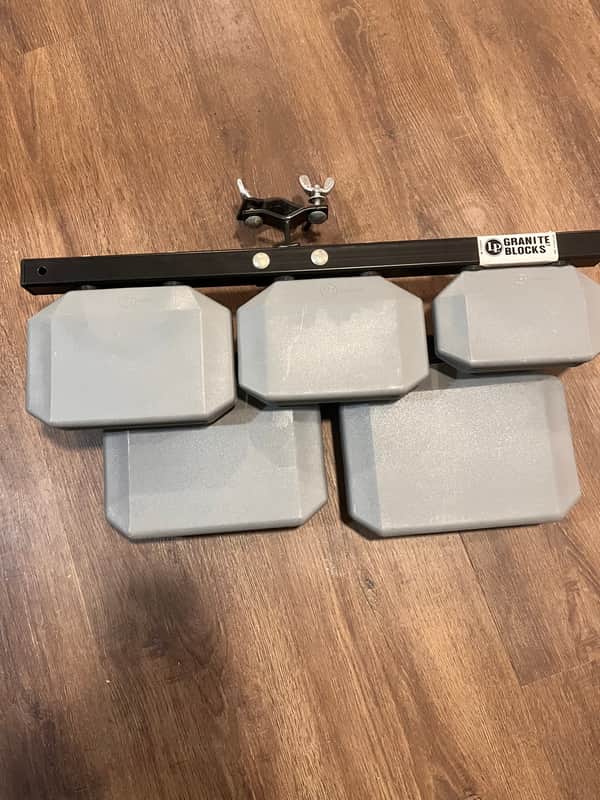 Latin Percussion LP1210 Granite Block 5pc Set with Mount 2010s - Grey