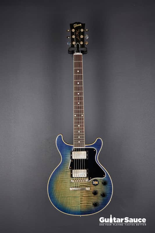 Gibson Custom Shop Les Paul Special Double Cut Figured Humbucker 2019 - Aqua Flamed (Cod.1462UG) image 1