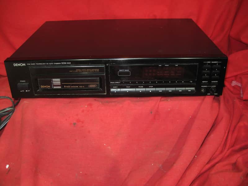Denon DCM-444 6 disc cartridge cd changer w/ remote image 1