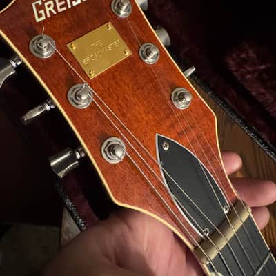 Gretsch G6609TFM Players Edition Broadkaster with Flame Maple Top 2017 - Present - Bourbon Stain image 4