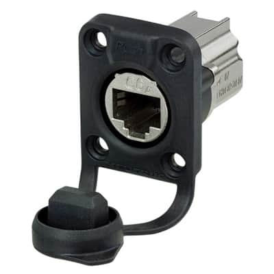Neutrik NE8FDX-P6-W etherCON chassis CAT6A, shielded feedthrough with rubber sealing, IP65 (50 pcs) image 2