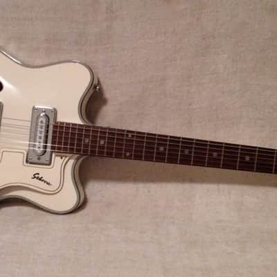 1960's Sekova White Hollowbody Electric Guitar Japan MIJ image 2