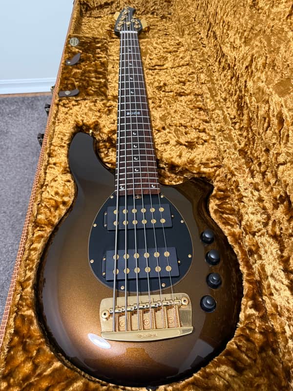 Ernie Ball Music Man Bongo 6 HH 2008 - Limited Edition Sequoia Gold image 1