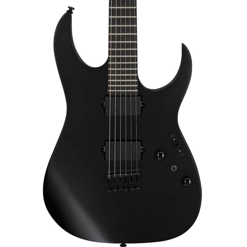 Ibanez RGRTB621 Iron Label HH Guitar w/ Dimarzio Pickups - Black Flat image 1