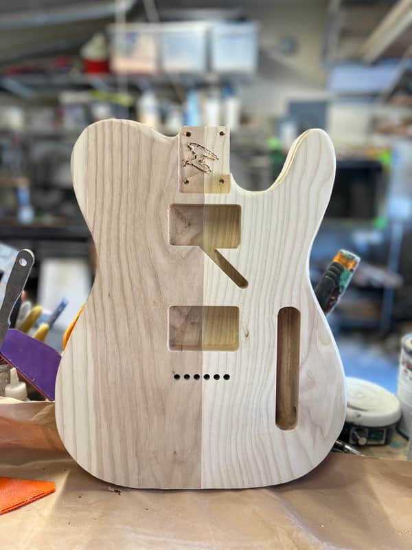 Madlad Instruments Double Bound Ash HH Telecaster Tele Style Body (custom made with pride in north Texas) - Unfinished image 1