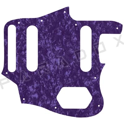 Custom Pickguard For 2019 - 2023 Made in Mexico Fender Vintera '60s Jaguar - Light Purple Pearl/Black/White/Black .090"