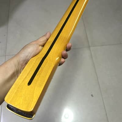 27 inch Maple Rosewood Fretboard 22 Fret Baritone guitar Neck Yellow parts image 6
