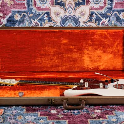 1963 Fender Jaguar Olympic White with Matching Headstock image 5