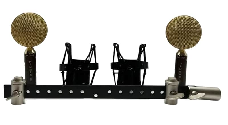 New Pinnacle Microphones Fat Top | Stereo Pair | Ribbon Microphone | Brown | Free XLR Cable image 1