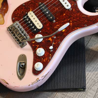 2026 LsL Instruments Saticoy Electric Guitar Metallic Pink on Sunburst Relic + OHSC image 7