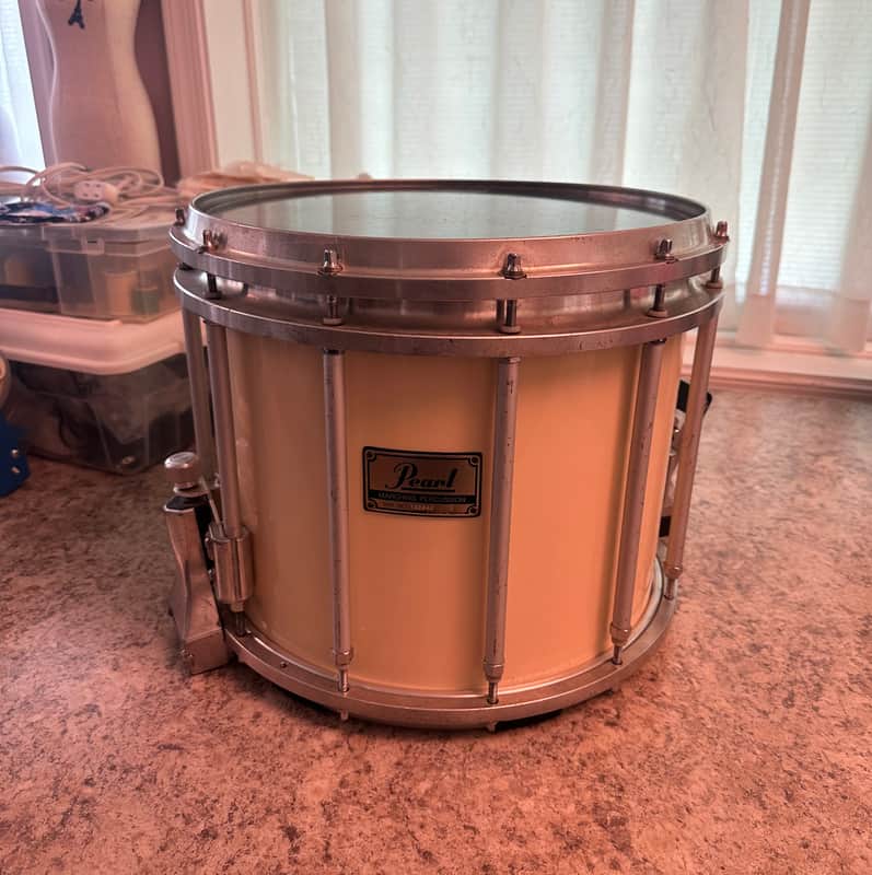 Immagine Pearl 14” Free Floating Marching Snare Drum 90’s - White - 1