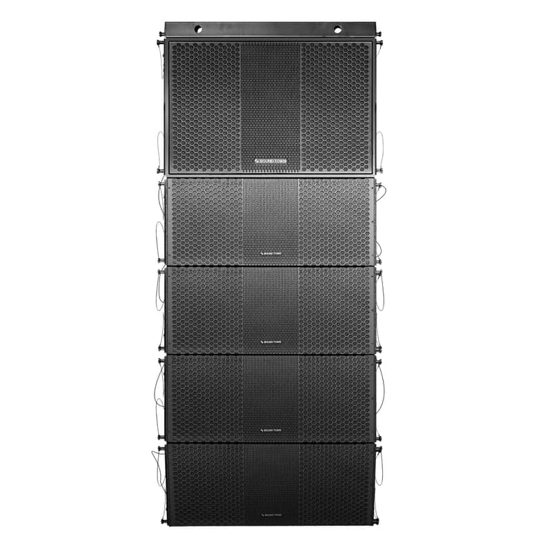 ZETHUS-118S210X4 | ZETHUS Series Line Array Speaker System w/ 1 x 18" Subwoofer, 4 x Dual 10” Loudspeaker, Black for Live Sound, Clubs, Bars, Churches and Schools image 1