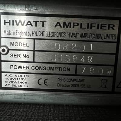 Hiwatt DR201 200W Bass Head (needs tube replacement) image 7