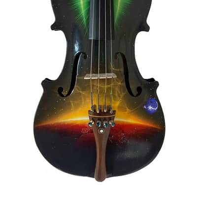 Rozanna's Galaxy Ride 4/4 Violin Outfit w/ crystal fine tuners, carbon fiber bow image 4