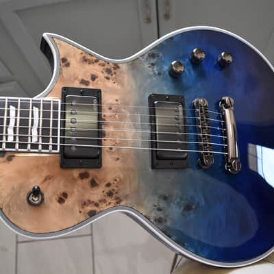 ESP E-II Eclipse , 2025, Blue natural fade, Burl top, OHSC, Exceptional condition image 12