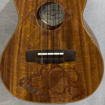 Tenor Ukulele Balinese Koa Handmade by Blueberry Mermaid Motif Pre-Order 90 Day image 14