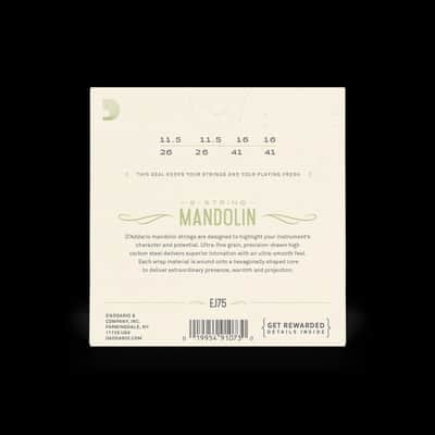 Set of D'Addario EJ75 Phosphor Bronze Mandolin Strings, Heavy 11.5 - 41 image 2