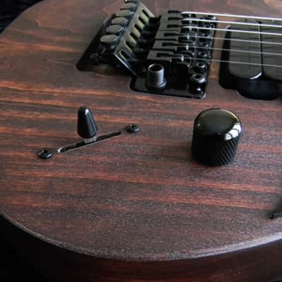 AGT Custom Shop Guitar Raw Walnut Ibanez Parts 540p Style Poplar Body Sharktooth Neck image 3