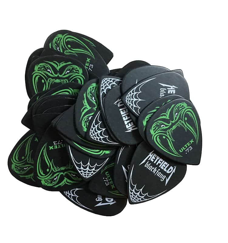 Dunlop Guitar PIcks Black Fang 24 Picks .73mm James Hetfield image 1