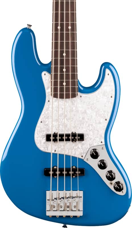 Fender Player II Modified Active Jazz Bass V 5-String Bass Guitar, Rosewood Fingerboard, Electric Blue image 1