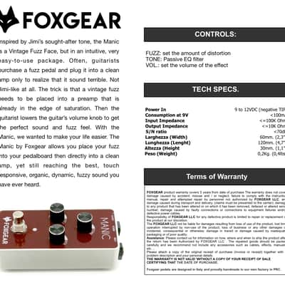 Foxgear Manic Vintage Fuzz image 2