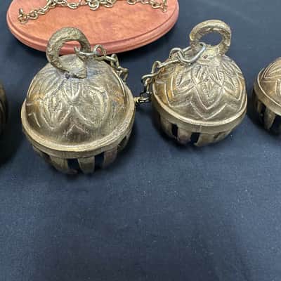 Dobani ELPB 5-Piece Elephant Bells on Holder, Solid Brass, Graduated from 1.5"-3" image 16
