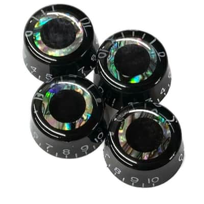 Black Abalone Speed Knobs LP Multicolor Blue Green Amber Pink Set of 4 B-Stock image 1