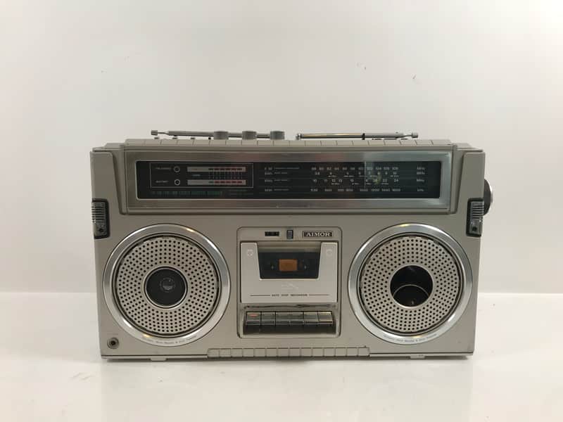 Vintage AIMOR AM-FM Stereo Cassette Recorder Boombox Ghetto Blaster ST-804FS2 image 1