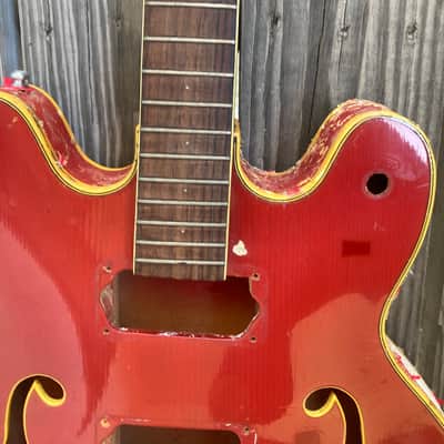 PROJECT Mosrite Celebrity vintage, electric guitar project 60s - Red husk electric guitar image 11