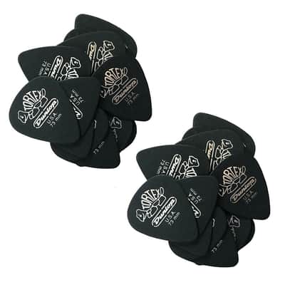 Dunlop Guitar Picks  Tortex  Pitch Black Standard  24 Pack  .73mm 488P.73