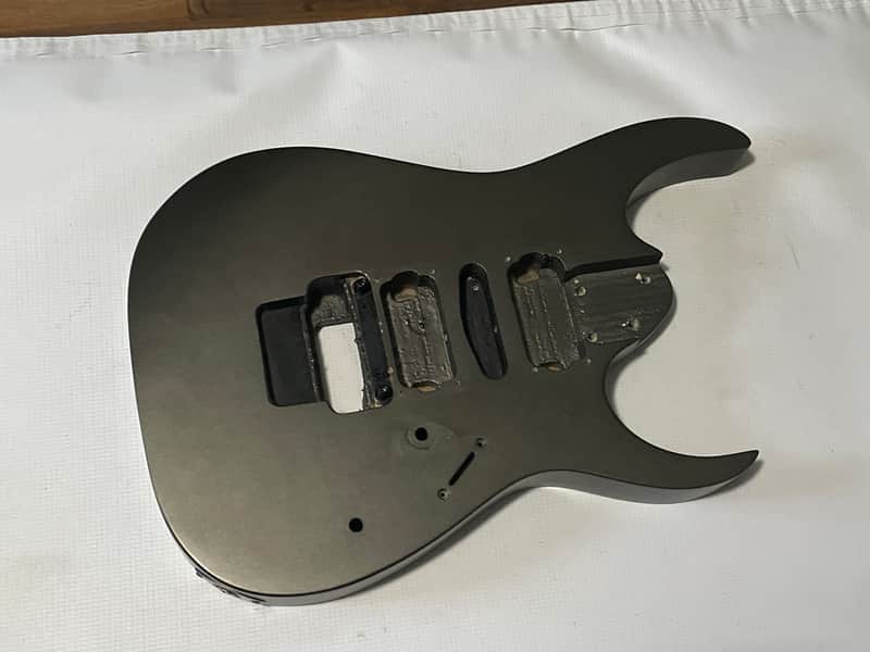 2000's Indonesian Ibanez RG5EX1 Grey Pewter Damaged Basswood Guitar Body Floyd Ready image 1