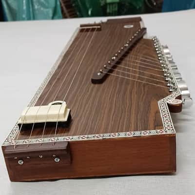 Shreeom Handicraft Tanmandal Indian Wooden 4 String Tambora/Tanpura & 15 String Surmandal Together, Easy to Tune Knobs, Comes with GigBag, Few Extra Strings image 6