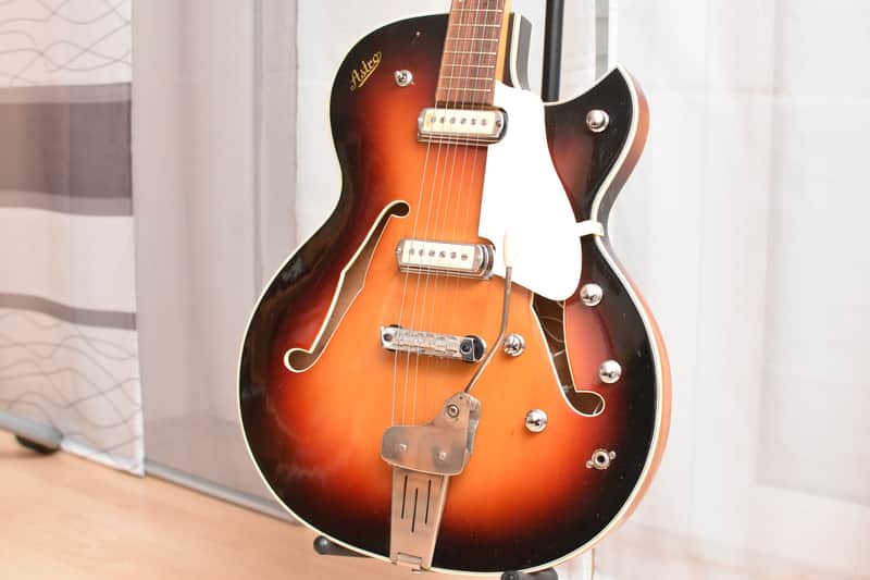 Astro Semi Acoustic – RARE 1960s German Vintage Archtop Jazz Guitar Gitarre Hopf image 1