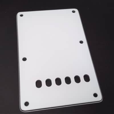 True Custom Shop® 3Ply White 6 Hole Vintage Style Tremolo Cover for Fender Strat image 1