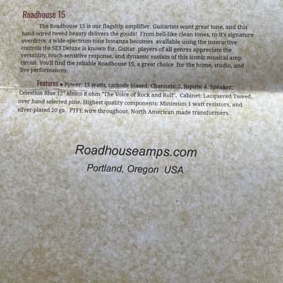 Roadhouse Amplifiers - Roadhouse 15 "Deluxe" - 2025 - Mint Condition image 7