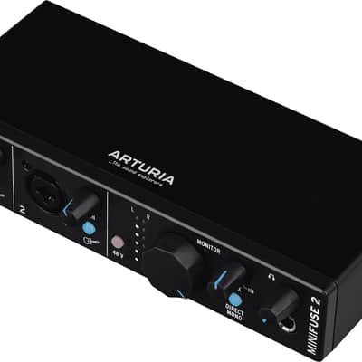 Arturia MiniFuse 2 Black | 2 Channel USB C Audio Interface | Includes Software Bundle image 1