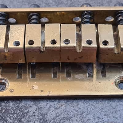 Vintage Mighty Mite Bass Bridge 1970s 1980s Kahler - Brass image 5
