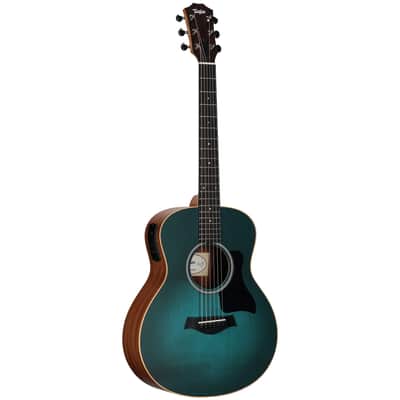 Taylor GS Mini-e Special Edition Mini Grand Symphony Acoustic-Electric Guitar (with Gig Bag), Blue Burst image 2