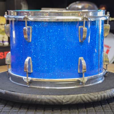 USED Ludwig 4pc Drum Kit - Transition Badge, "Blue Sparkle" image 13