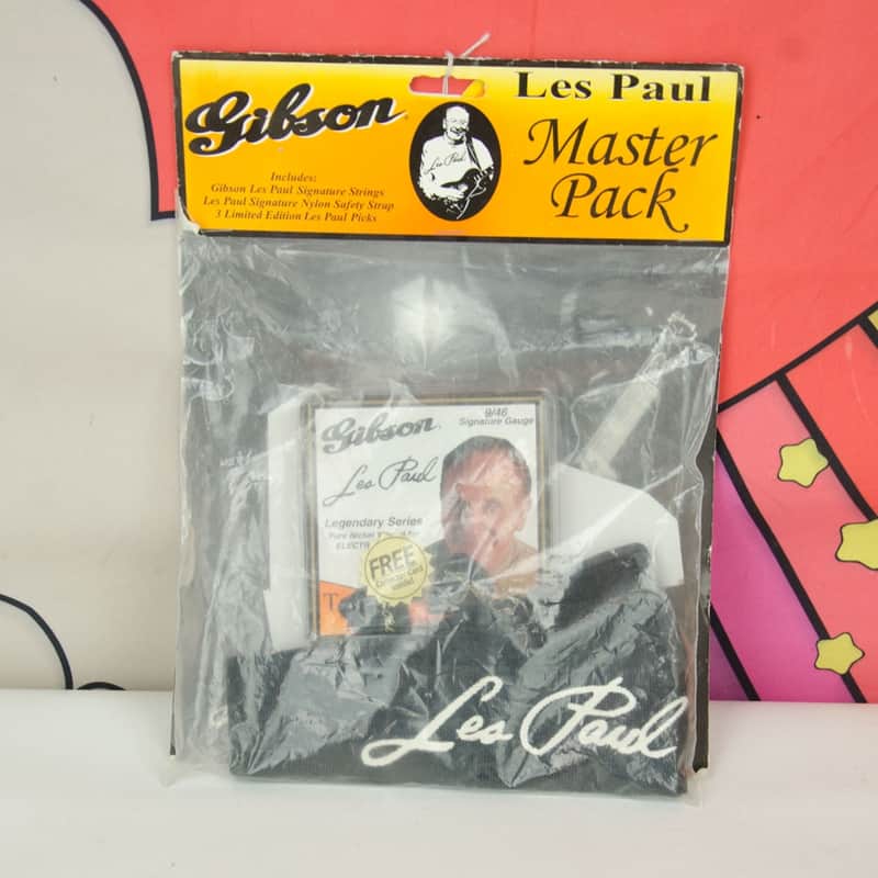 NOS Gibson Les Paul Master Pack-Strings, Strap, Picks image 1